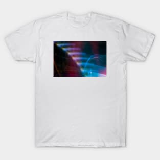 Light abstraction creating waves of different colors T-Shirt